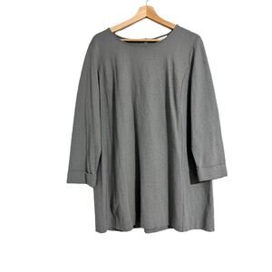 J. Jill Grey Speckled Lagenlook Tunic Large
